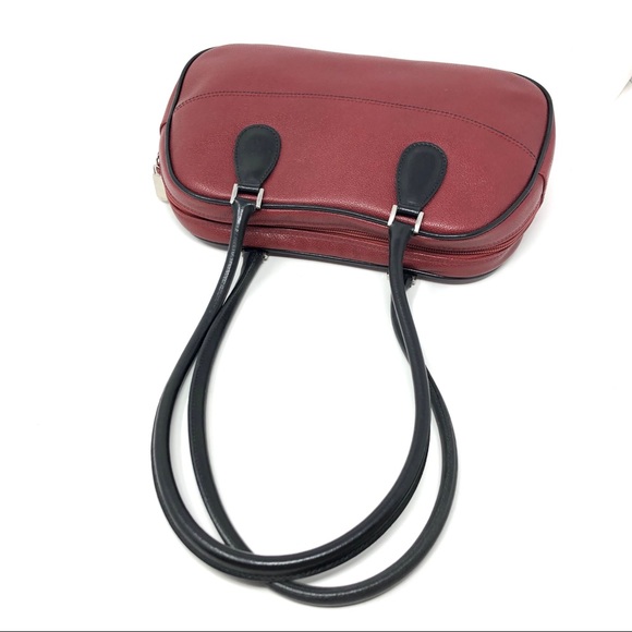 FURLA brick red bowler bag, vintage, made in Italy - Picture 4 of 8